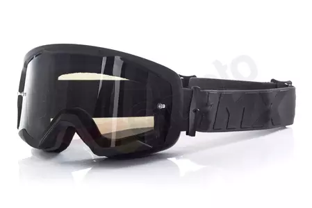 Occhiali da moto IMX Endurance Flip nero opaco colorato + vetro trasparente - 3802211-901-OS