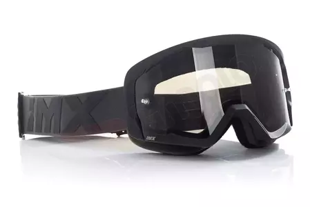Occhiali da moto IMX Endurance Flip nero opaco colorato + vetro trasparente-3