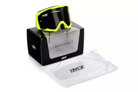 IMX Endurance Flip motociklu brilles matēti dzeltenas/melnas krāsas tonētas + caurspīdīgs stikls-11