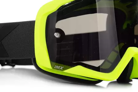 Óculos de proteção para motociclistas IMX Endurance Flip amarelo mate/preto colorido + vidro transparente-8