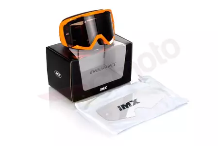 IMX Endurance Flip motorbril oranje getint + transparant glas-11