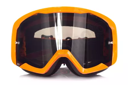 IMX Endurance Flip motoristična očala oranžne barve + prozorno steklo-2