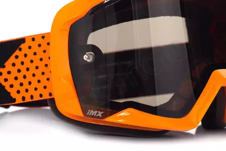 IMX Endurance Flip motoristična očala oranžne barve + prozorno steklo-8
