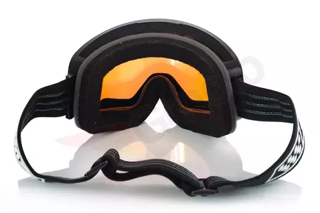 IMX Endurance Race motorbril zwart/wit gespiegeld goud + transparant glas-6