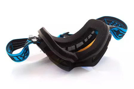IMX Endurance Race okuliare na motorku matné čierne/modré zrkadlové modré + priehľadné sklo-8