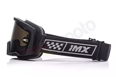 Óculos de motociclismo IMX Endurance Race preto mate/cinzento colorido + vidro transparente-4