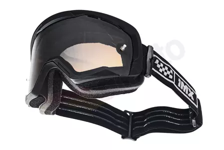 Occhiali da moto IMX Endurance Race nero opaco/grigio colorato + vetro trasparente-5