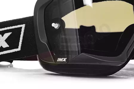 Óculos de motociclismo IMX Endurance Race preto mate/cinzento colorido + vidro transparente-8