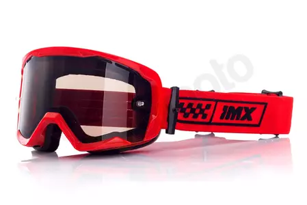 IMX Endurance Race Motorradbrille rot getönt + transparentes Glas-1