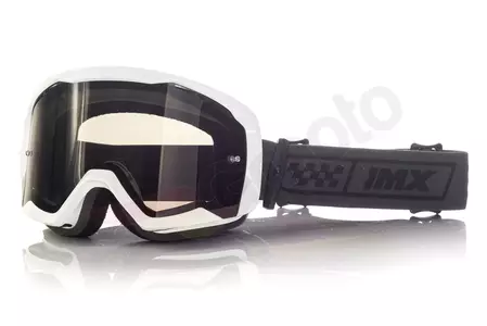 Motocyklové okuliare IMX Endurance Race biele/čierne tónované + priehľadné sklo - 3802212-058-OS