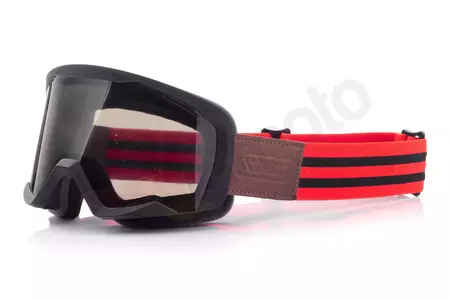 Motocyklové brýle IMX Endurance Rust matná černá/červené tónování + průhledné sklo