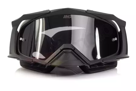 Occhiali da moto IMX Dust nero opaco/marrone colorato + vetro trasparente-2