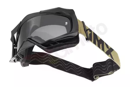 Motorradbrille IMX Dust mattschwarz/braun getönt + transparentes Glas-5