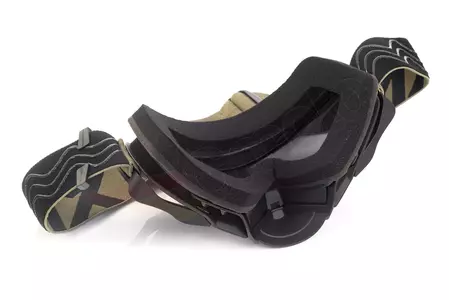 Motorbril IMX Dust mat zwart/bruin getint + transparant glas-8