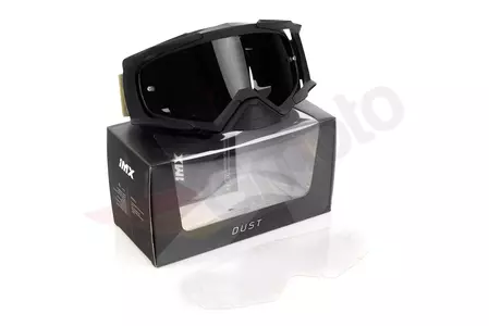 Motorradbrille IMX Dust mattschwarz/braun getönt + transparentes Glas-9
