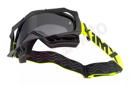 Óculos de proteção para motociclistas IMX Dust preto mate/amarelo fluorescente colorido + vidro transparente-5