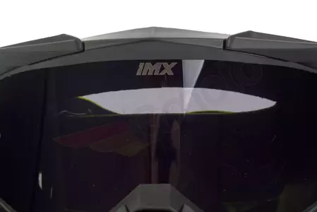 Gafas de moto IMX Dust negro mate/amarillo fluorescente tintado + cristal transparente-7