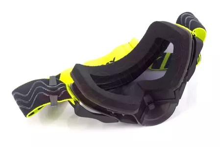 Gafas de moto IMX Dust negro mate/amarillo fluorescente tintado + cristal transparente-8