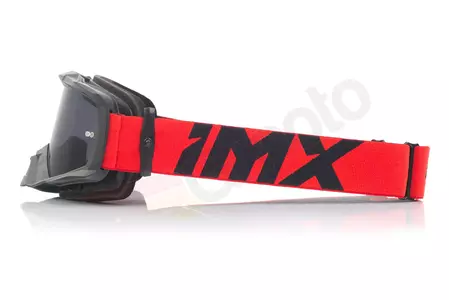 Occhiali da moto IMX Dust nero opaco/rosso colorato + vetro trasparente-4