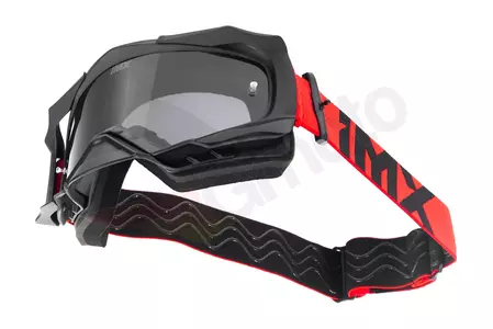 Motociklističke naočale IMX Dust, mat crno/crvene, zatamnjene + prozirna leća-5