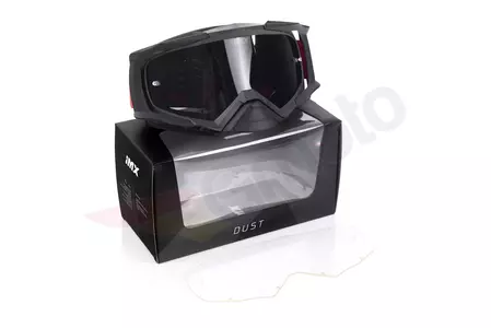 Motociklističke naočale IMX Dust, mat crno/crvene, zatamnjene + prozirna leća-9