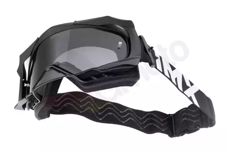 IMX Dust motociklininko akiniai matiniai juodi/balti tamsinti + skaidrus stiklas-5