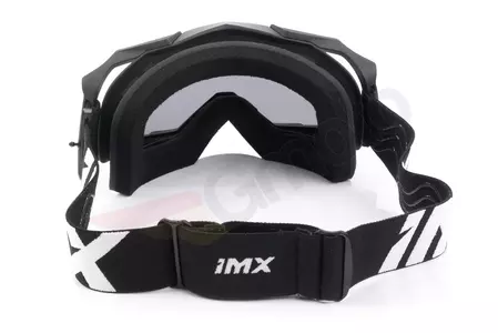Occhiali da moto IMX Dust nero opaco/bianco colorato + vetro trasparente-6