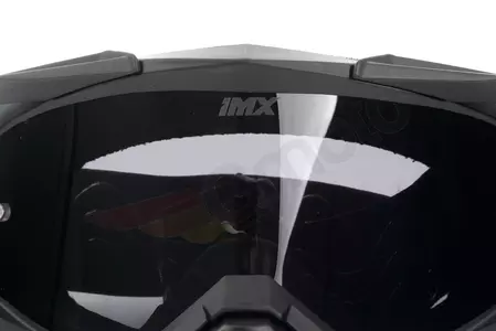 Occhiali da moto IMX Dust nero opaco/bianco colorato + vetro trasparente-7