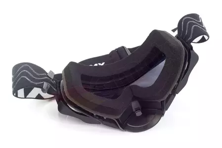 Motocyklové okuliare IMX Dust matné čierne/biele tónované + priehľadné sklo-8