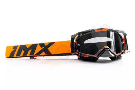 Motociklininko akiniai IMX Dust Graphic oranžiniai/juodi tamsinti + skaidrus stiklas-3