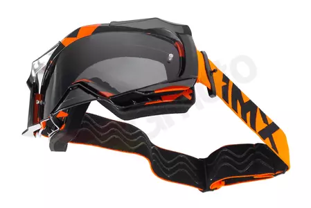 Motocyklové okuliare IMX Dust Graphic oranžovo-čierne tónované + priehľadné sklo-5