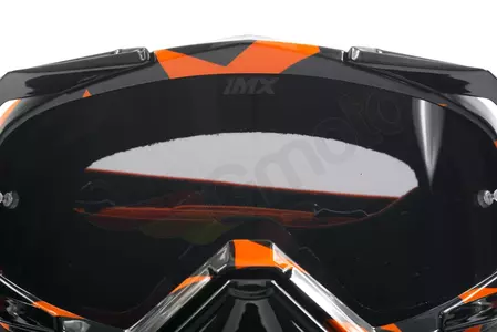 Motocyklové okuliare IMX Dust Graphic oranžovo-čierne tónované + priehľadné sklo-7
