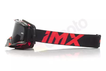Occhiali da moto IMX Dust Graphic rosso/nero colorati + vetro trasparente-4