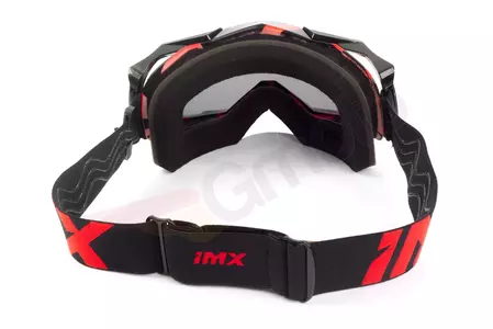 Motocyklové okuliare IMX Dust Graphic červeno-čierne tónované + priehľadné sklo-6