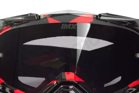 IMX Dust Graphic motociklističke naočale crveno/crno zatamnjene + prozirna leća-7