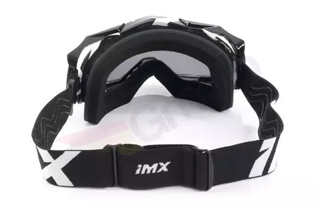 Occhiali da moto IMX Dust Graphic bianco/nero colorati + vetro trasparente-6