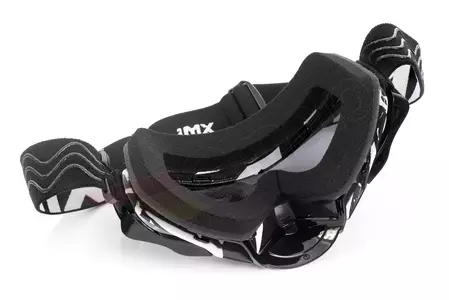 Occhiali da moto IMX Dust Graphic bianco/nero colorati + vetro trasparente-8