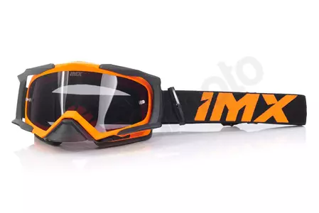 IMX Dust Motorradbrille matt orange/schwarz getönt + transparentes Glas-1