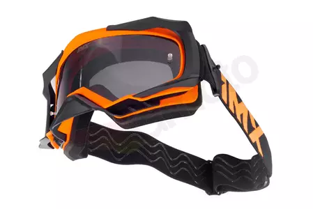 Occhiali da moto IMX Dust arancio opaco/nero colorato + vetro trasparente-5