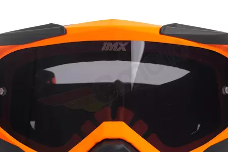 IMX Dust Motorradbrille matt orange/schwarz getönt + transparentes Glas-7