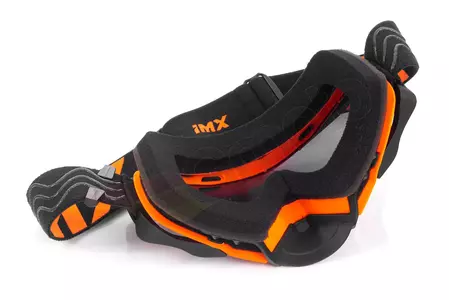 Очила за мотоциклет IMX Dust матово оранжево/черно оцветени + прозрачно стъкло-8