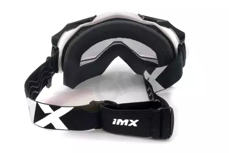 Gafas de moto IMX Dust blanco tintado + cristal transparente-6