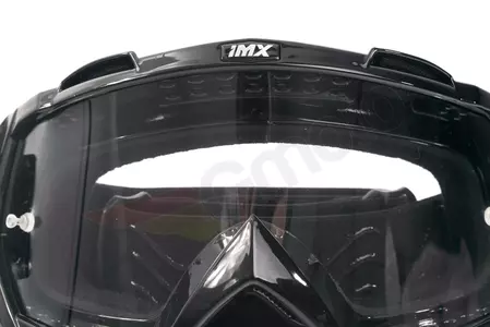 Motorradbrille IMX Mud schwarz transparentes Glas-7