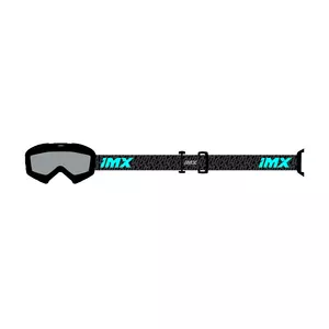 Óculos de proteção para motociclistas IMX Mud preto mate/cinzento/azul vidro transparente - 3802231-248-OS