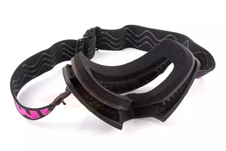 Motorbril IMX Mud matzwart/roze transparant glas-8