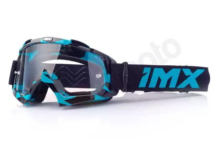 Очила за мотоциклет IMX Mud Graphic матово синьо/черно прозрачно стъкло - 3802232-923-OS