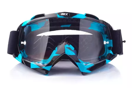 Housse de protection pour motocyclette IMX Mud Graphic albastru mat/negru, sticlă transparentă-2