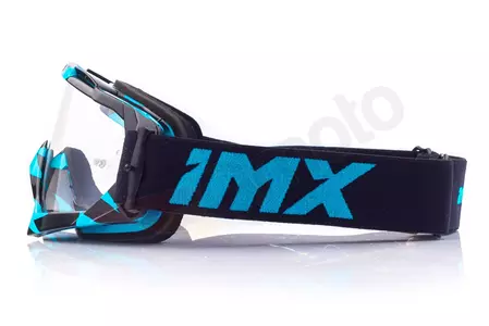 Motorradbrille IMX Mud Graphic matt blau/schwarz transparentes Glas-4
