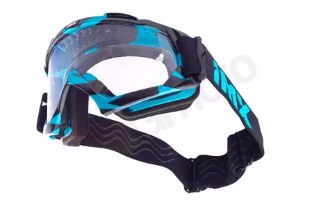 Motorradbrille IMX Mud Graphic matt blau/schwarz transparentes Glas-5