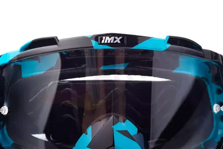 Moottoripyöräilylasit IMX Mud Graphic matta sininen/musta läpinäkyvä lasi-7